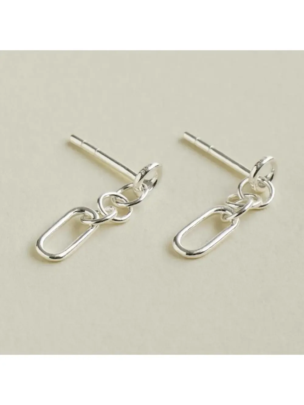Madewell Demi Fine Chain Link Drop Earrings Sterling Silver